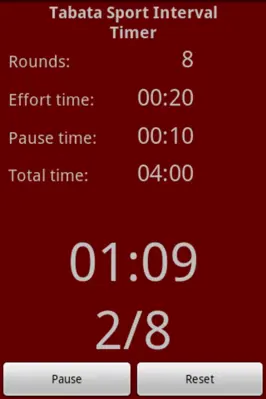 Tabata Sport Interval Timer android App screenshot 0